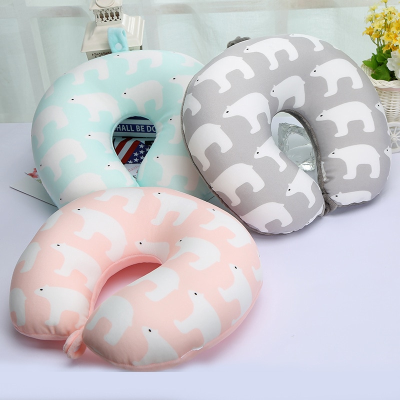 U Shaped Pillow Polar Bear Design