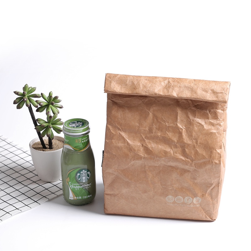 Brown Paper Bag Reusable Lunch Box