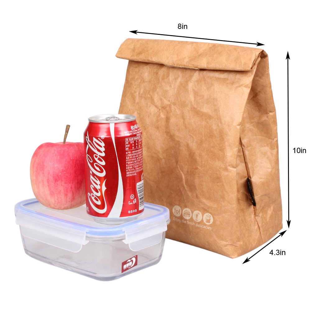 Brown Paper Bag Reusable Lunch Box