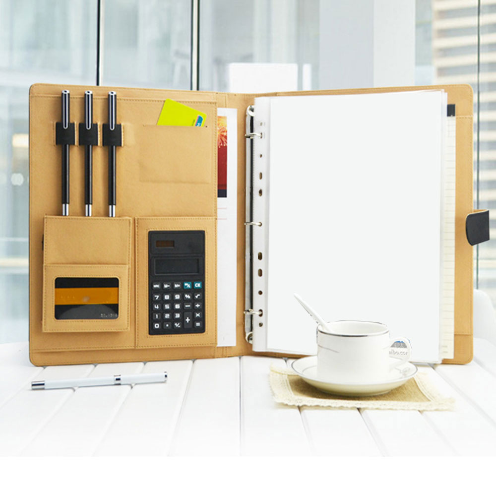 3 Ring Binder Folder with Calculator