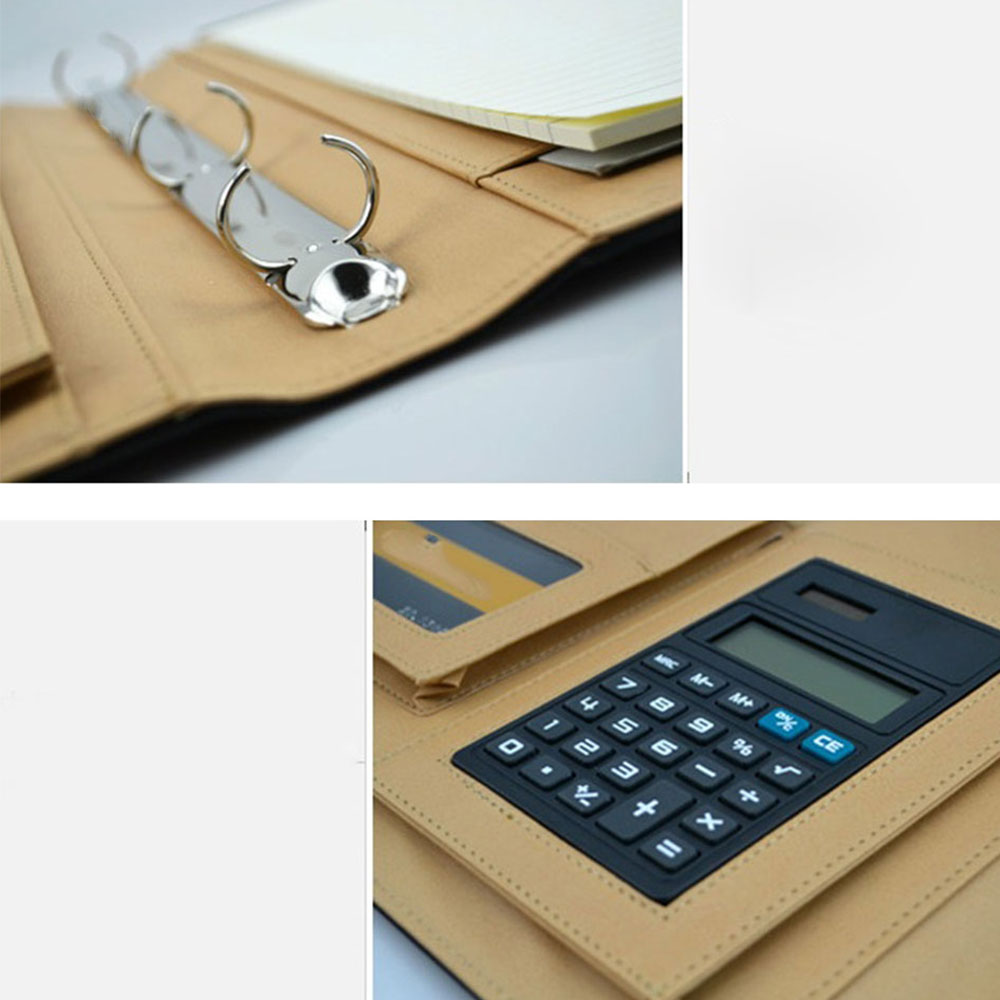 3 Ring Binder Folder with Calculator