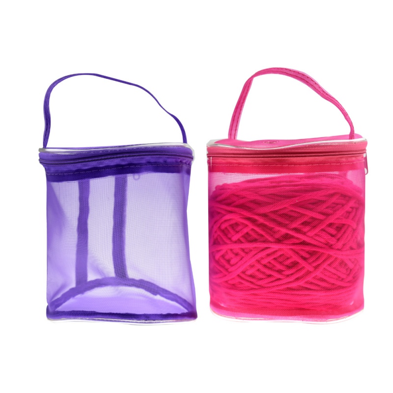 Knitting Bag Round Storage Basket