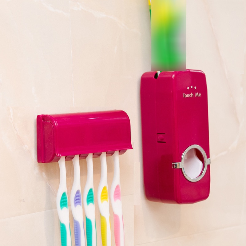 Affordable Dental Care Toothbrush Holder / Toothpaste Dispenser Set