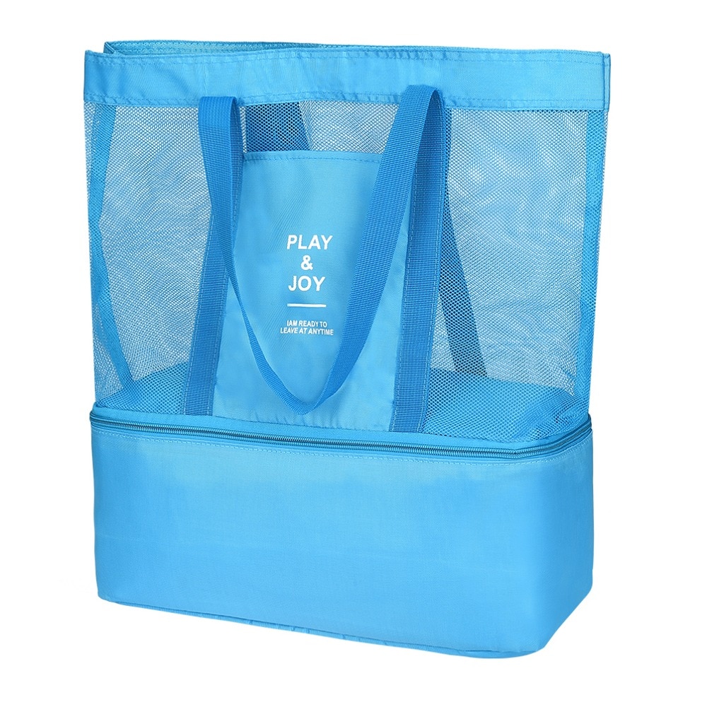 Beach Large Tote Bag with Insulated Storage