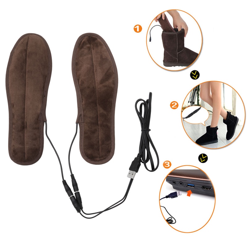 Heated Insoles Plush USB Warmer