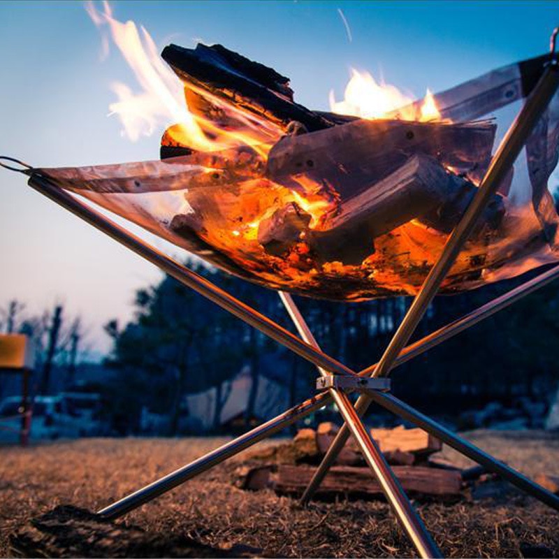 Portable Fire Pit Camping Burn Stand