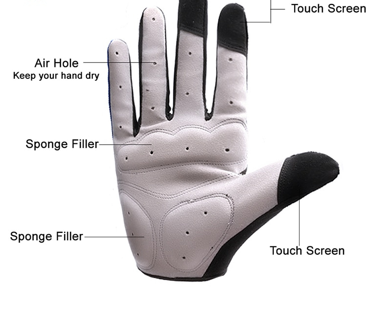 Full Bike Gloves Non Slip Gel Pad