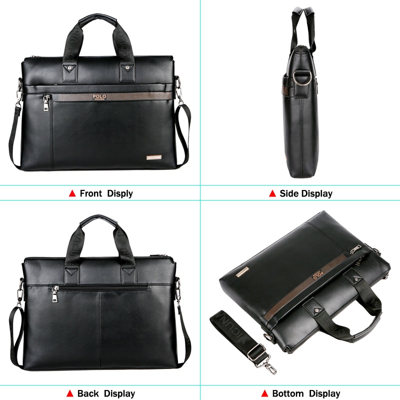 Business Men Leather Briefcase Bag