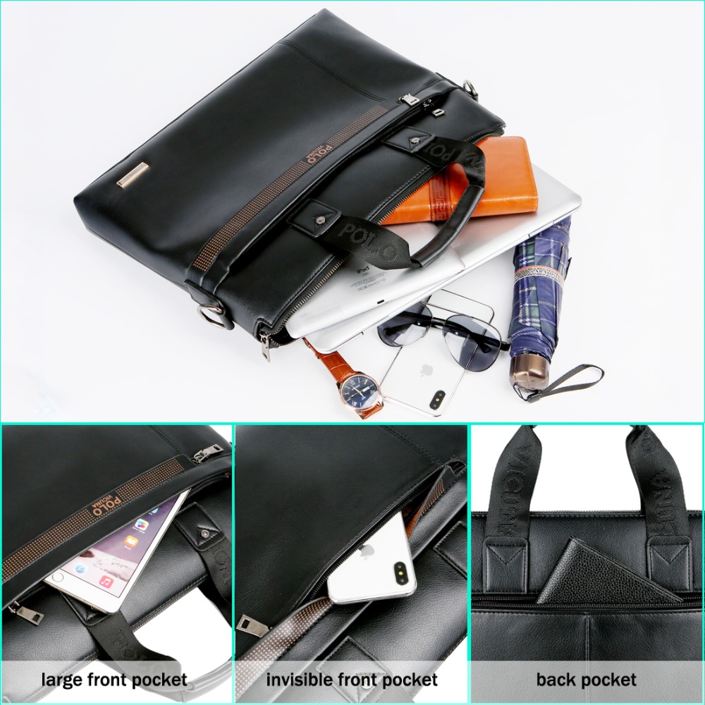 Business Men Leather Briefcase Bag