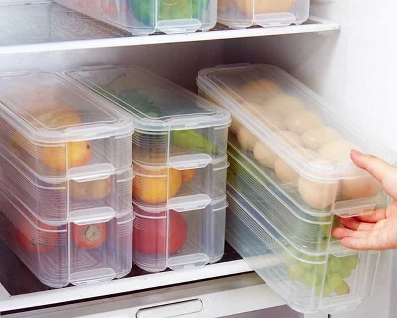 Plastic Tubs Food Container Organizer