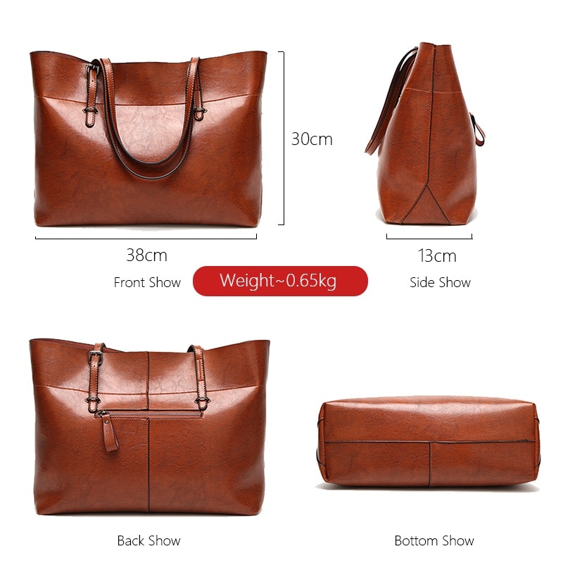 Women Large Leather Tote Bag