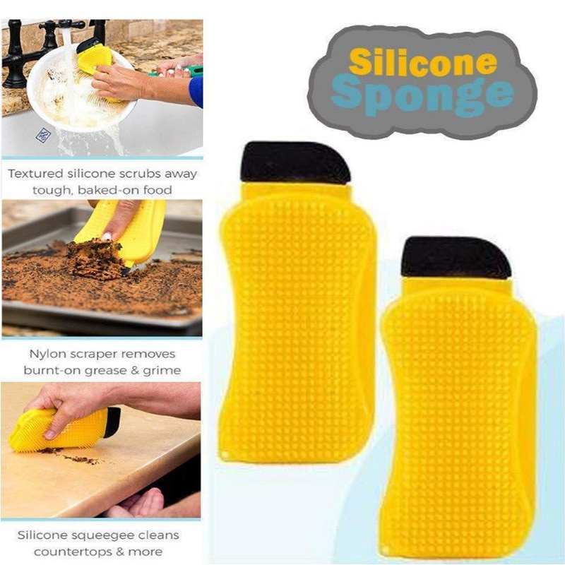 Silicone Sponge Kitchen Scrubber