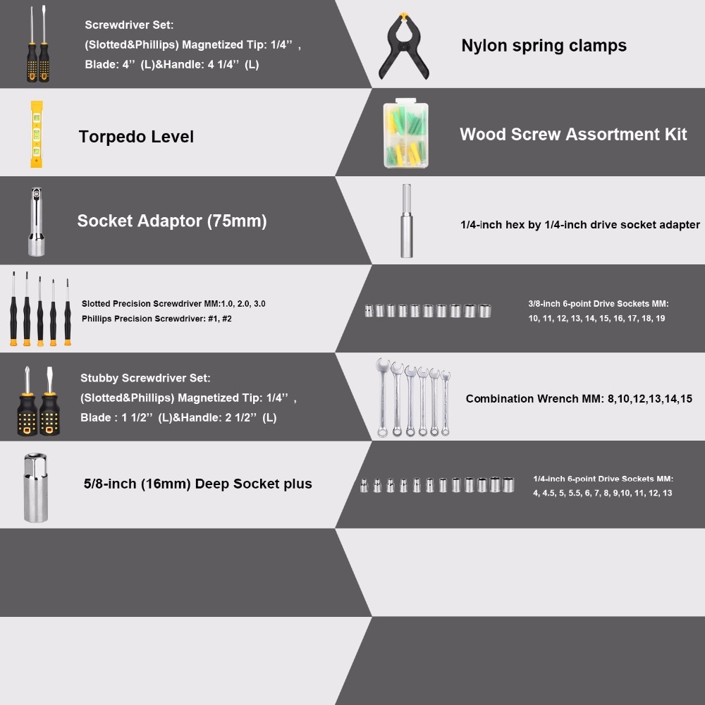 Tool Set 168-Piece Hardware Kit