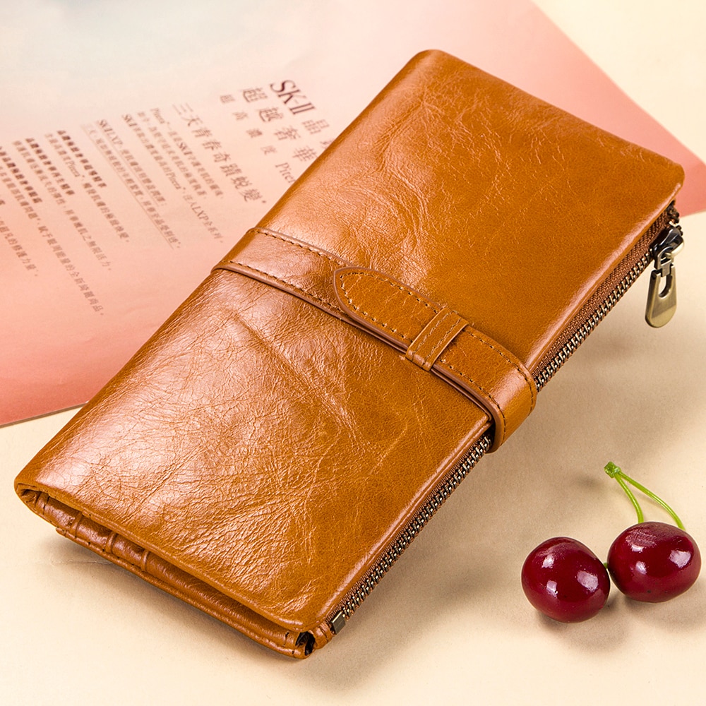 Leather Long Wallet Women Style