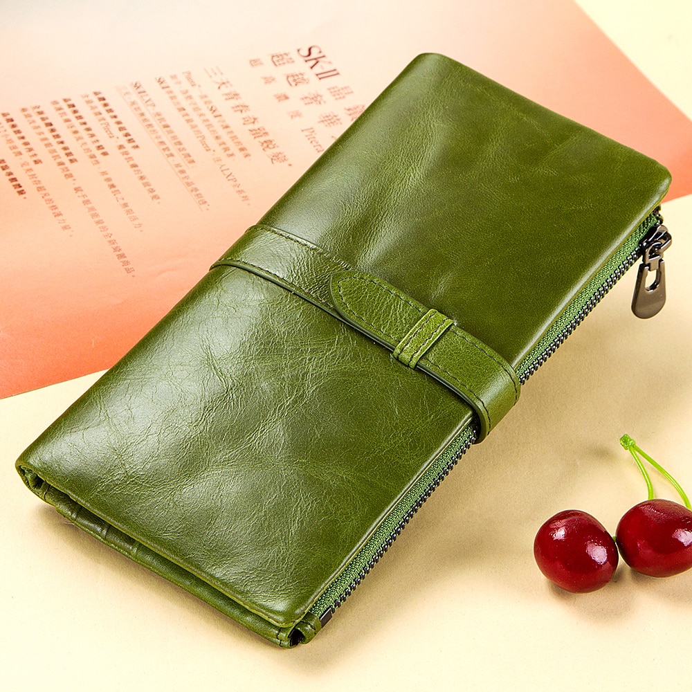 Leather Long Wallet Women Style