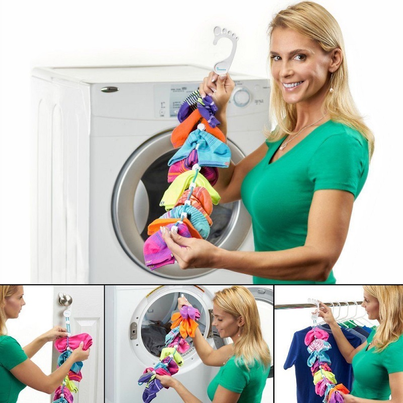 Sock Organizer Laundry Hanger Clips