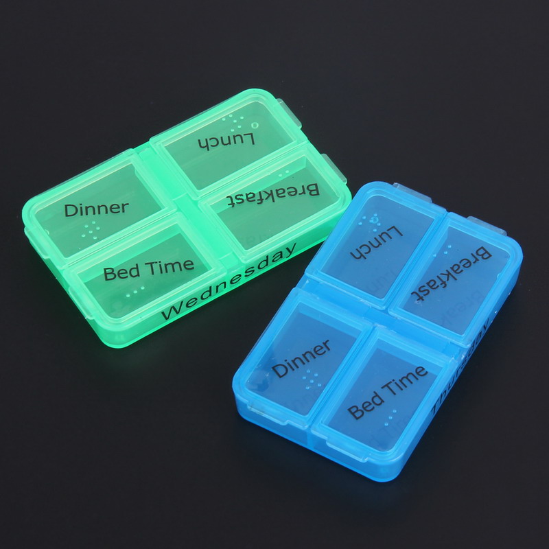 Colorful 7-Day Pill Box Organizer