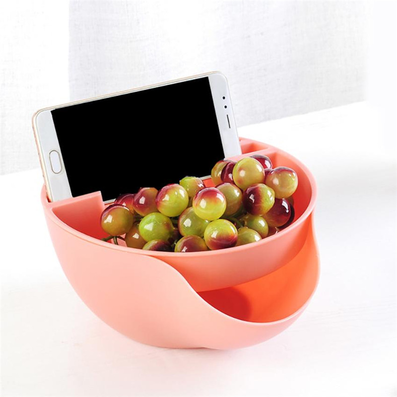 Nut Storage Bowl With Cell Phone Holder Gap