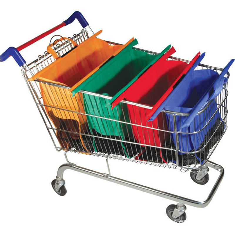 Foldable Shopping Cart Bags (Set of 4)