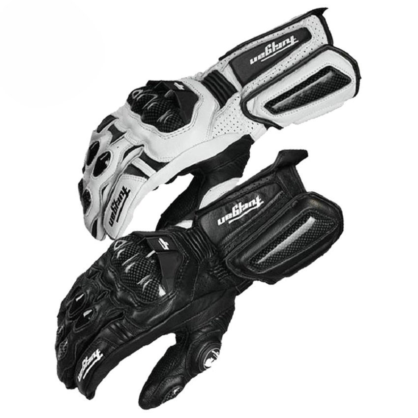 Carbon Fiber Motorcycle Leather Gloves