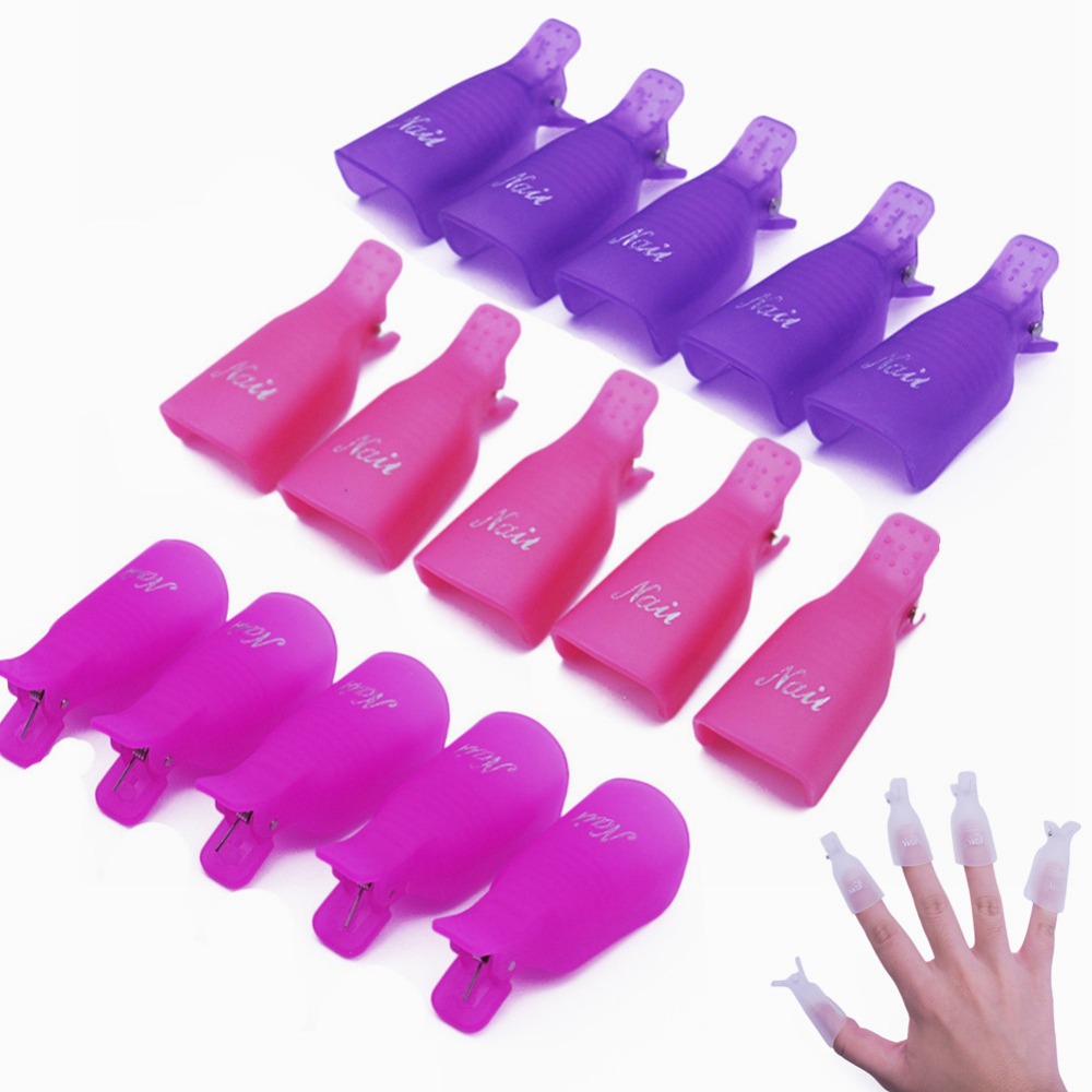 Gel Nail Polish Remover Nail Clips (Set of 10)