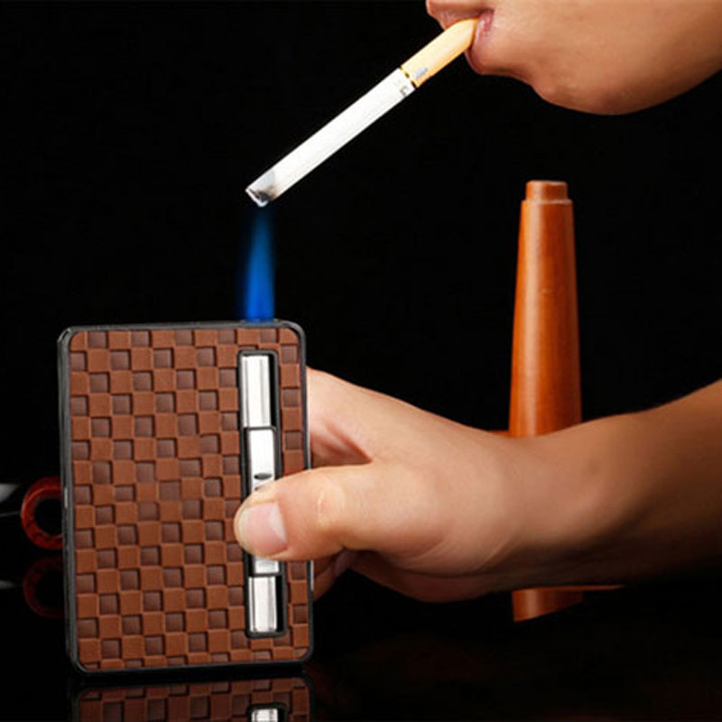 Cigarette Holder Automatic Ejection with Lighter 2-in-1