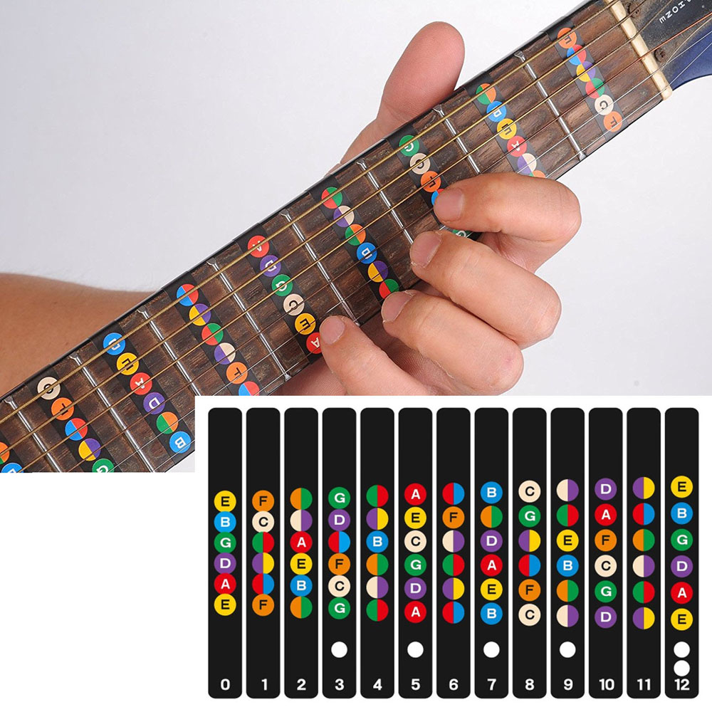 Guitar Fretboard Notes Label Stickers