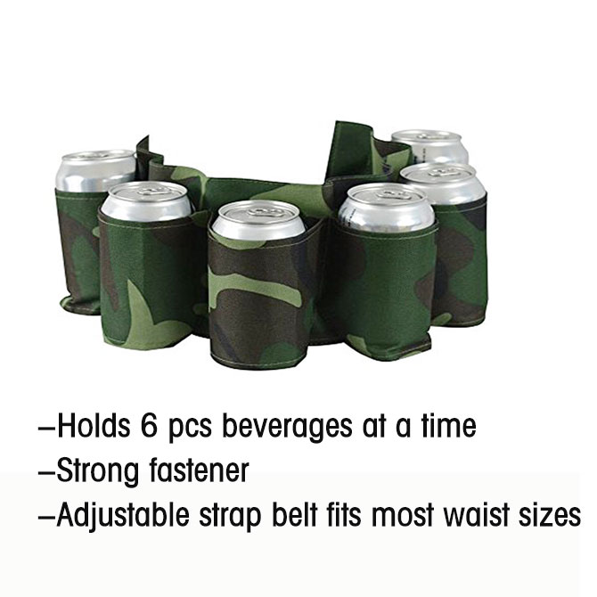 Outdoor Six Pack Beer Holder Waist Belt