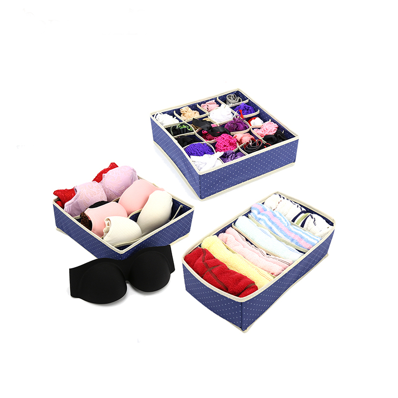 Non-Woven Fabric Underwear Organizer Storage Box (Set of 3)