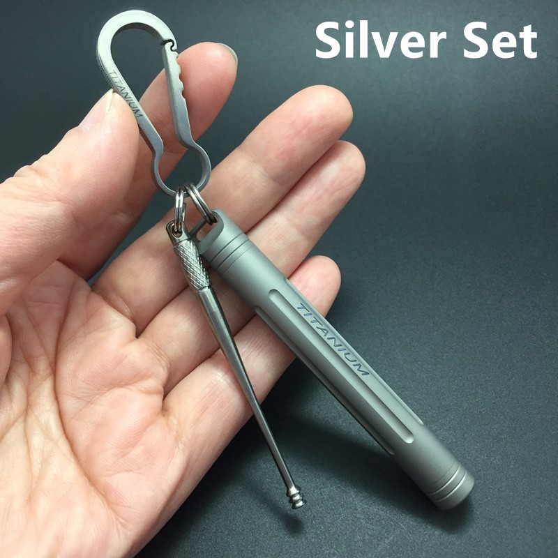 Titanium Waterproof Metal Pocket Toothpick Set Holder