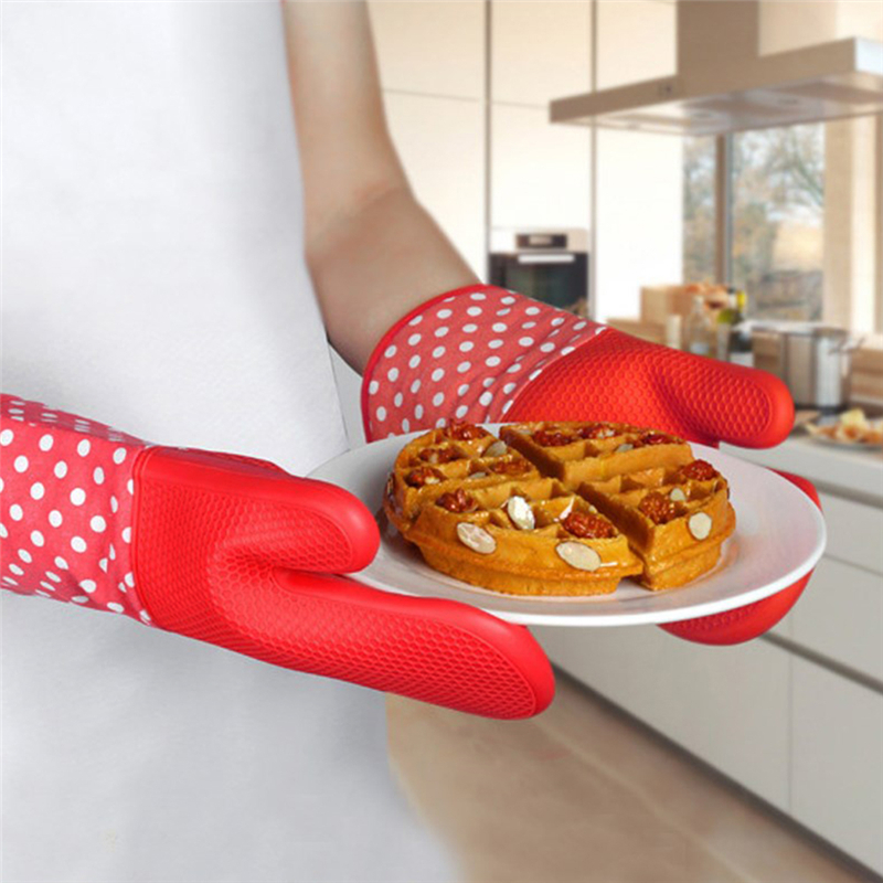 Silicone Heat Resistant Grill Oven Cooking Gloves