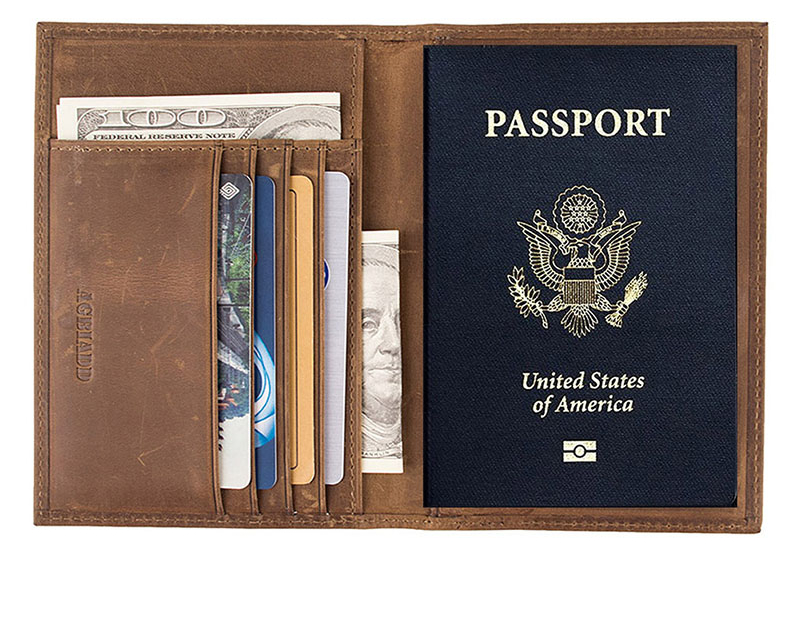 Passport Wallet Stylish Vintage Leather