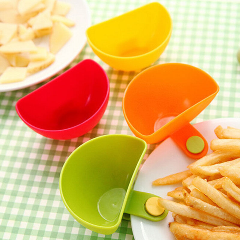 Colorful Clip On Dip Bowl (Set of 4)