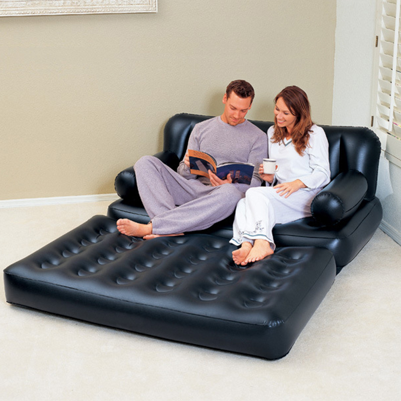 Inflatable Air Bed Mattress Couch Lounger & Inflator Pump