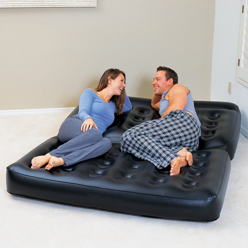 Inflatable Air Bed Mattress Couch Lounger & Inflator Pump