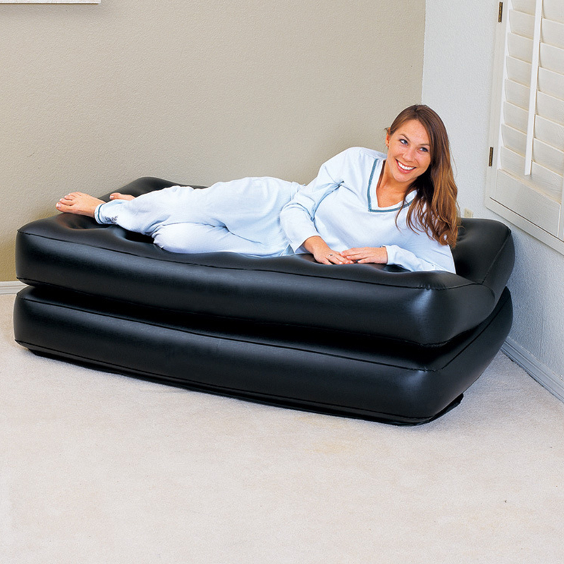 Inflatable Air Bed Mattress Couch Lounger & Inflator Pump