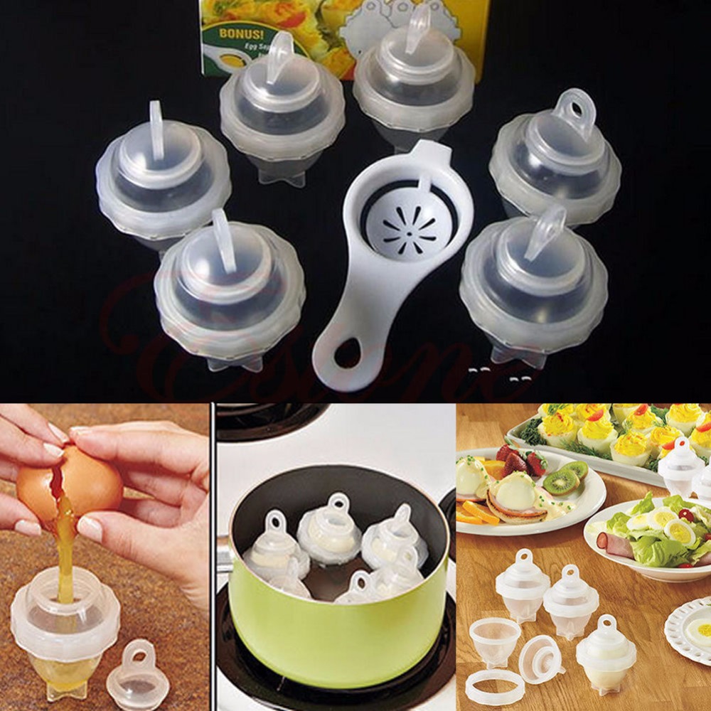 Hard-Boiled Steamed Poached Egg Maker (Set of 7)