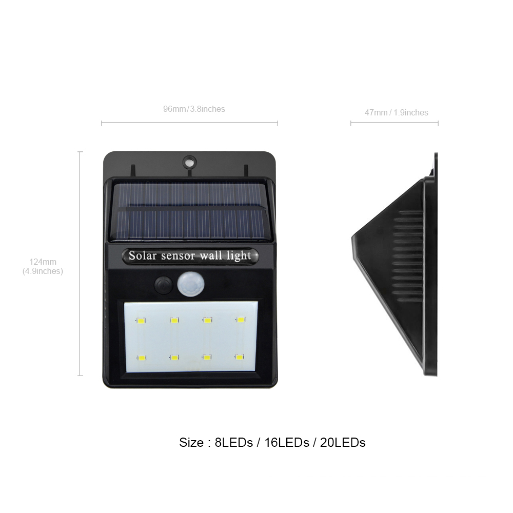 Motion Activated LED Solar Light Lamp Post