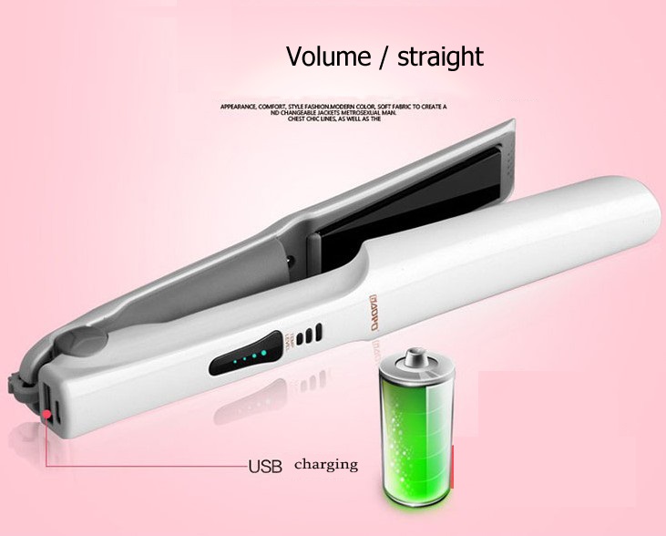 USB Charging Ceramic Hair Straightener & Curler