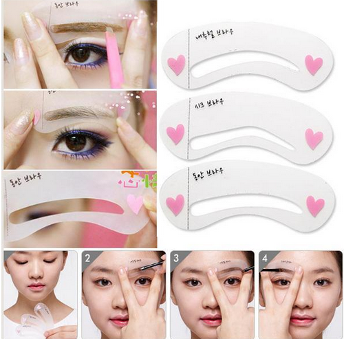 Eyebrow Shaping Grooming Stencil Kit DIY Beauty Set