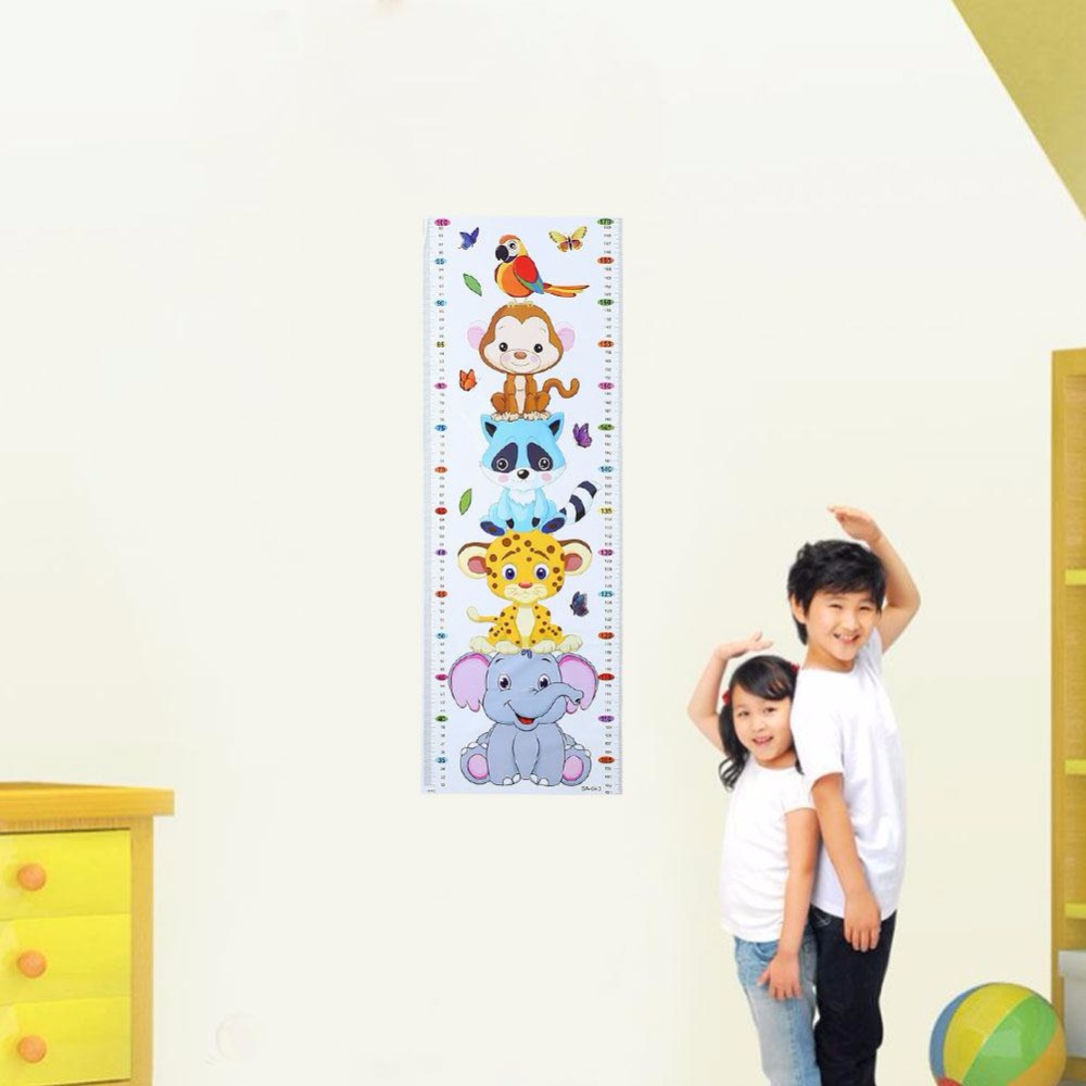 Cartoon PVC Kids Wall Growth Chart Sticker