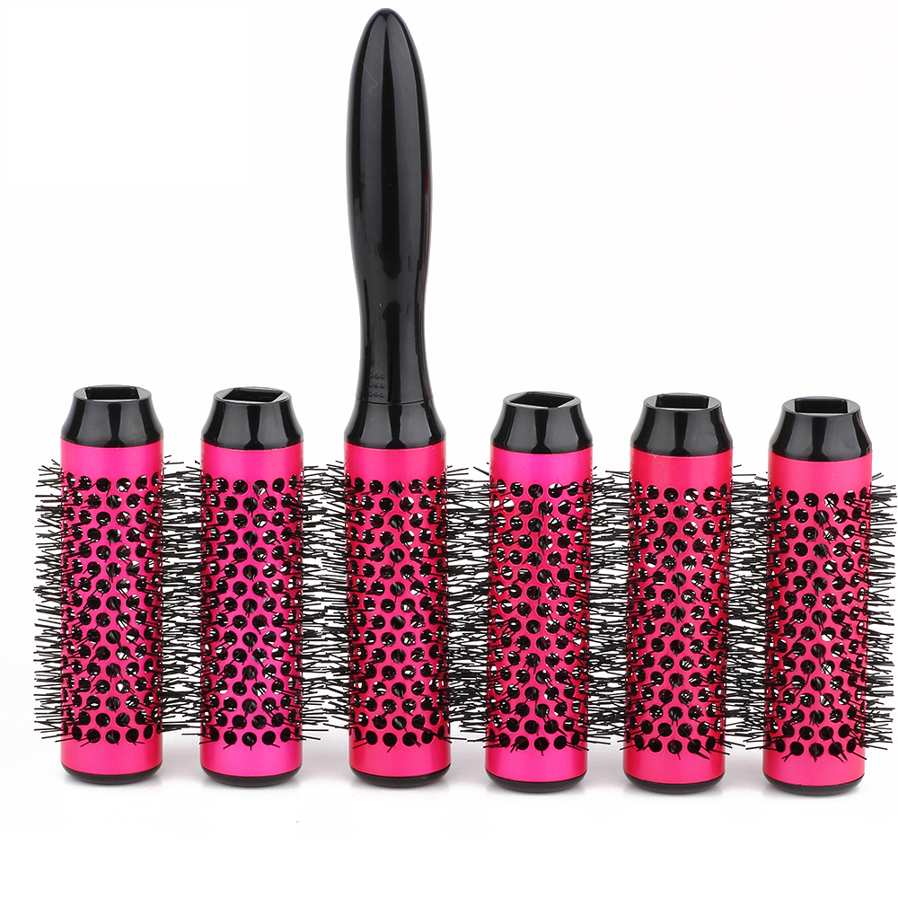 2-in-1 Round Hair Brush Rollers (Set of 6)