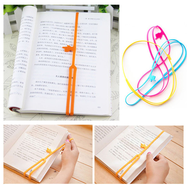 Adjustable Elastic Silicone Bookmark Clip