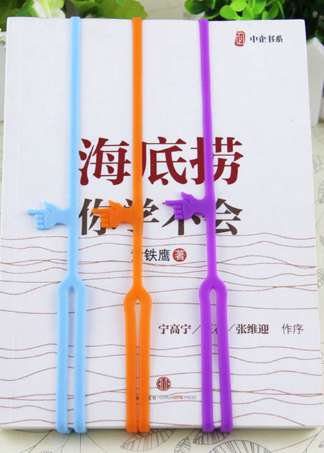 Adjustable Elastic Silicone Bookmark Clip