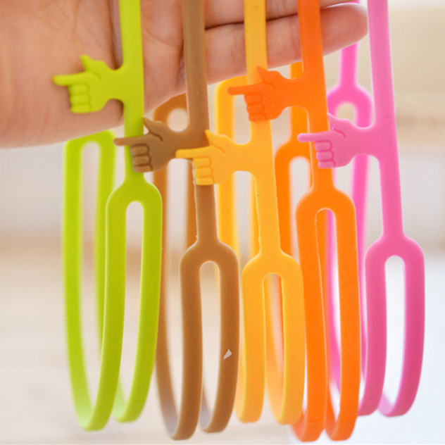 Adjustable Elastic Silicone Bookmark Clip