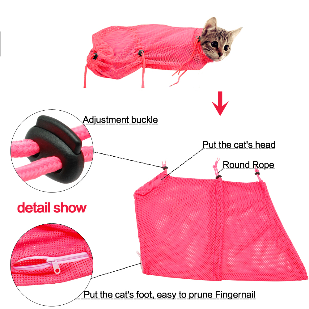 Cats Restraining Bag For Grooming And Bathing