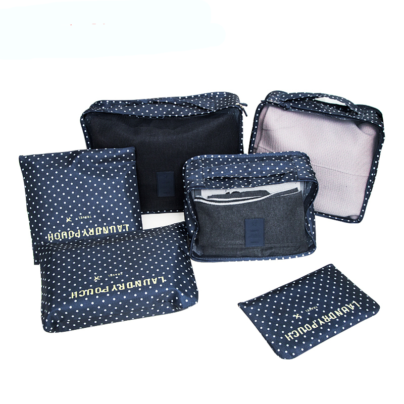 Set of 6 Travel Organizer Toiletry Bags