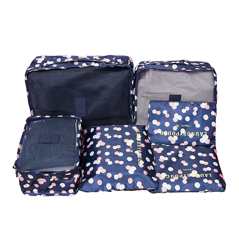 Set of 6 Travel Organizer Toiletry Bags