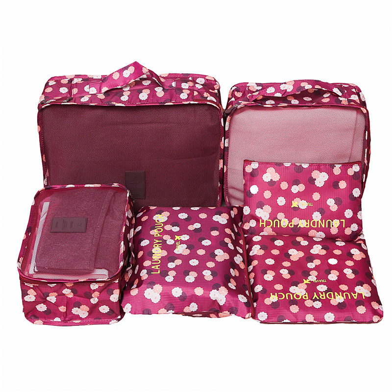 Set of 6 Travel Organizer Toiletry Bags