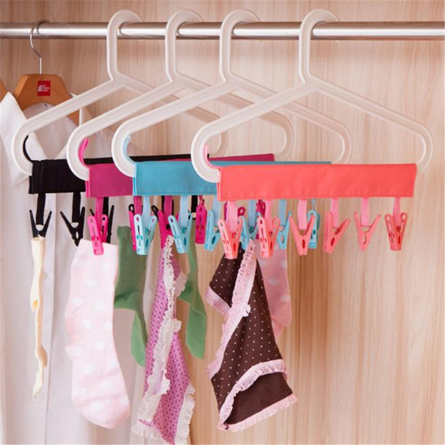 Portable Hanger Clothespin Rack